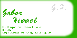 gabor himmel business card